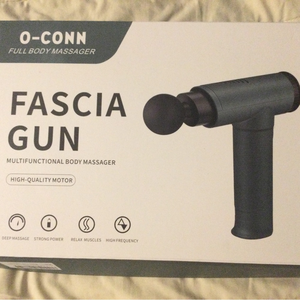 Think gift-Muscle Fascia Massage Gun w/several heads to select from. Like New